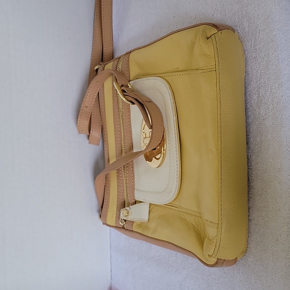 Emma Fox yellow/tan leather crossbody handbag - Picture 7 of 16